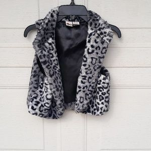 Cheetah print fluffy vest